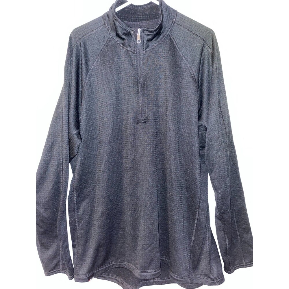 Men's Duluth Trading 1/4 Zip Black Activewear Pullover Size XL